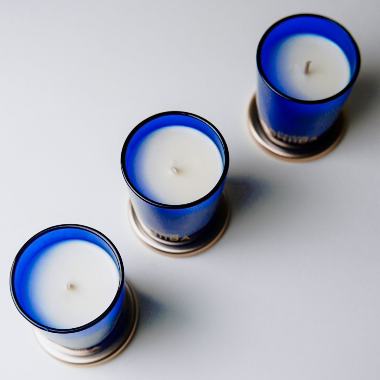 Coffret 3 Petites Bougies Bleues